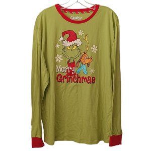 Grinch Long Sleeve Pajama Top Size Large